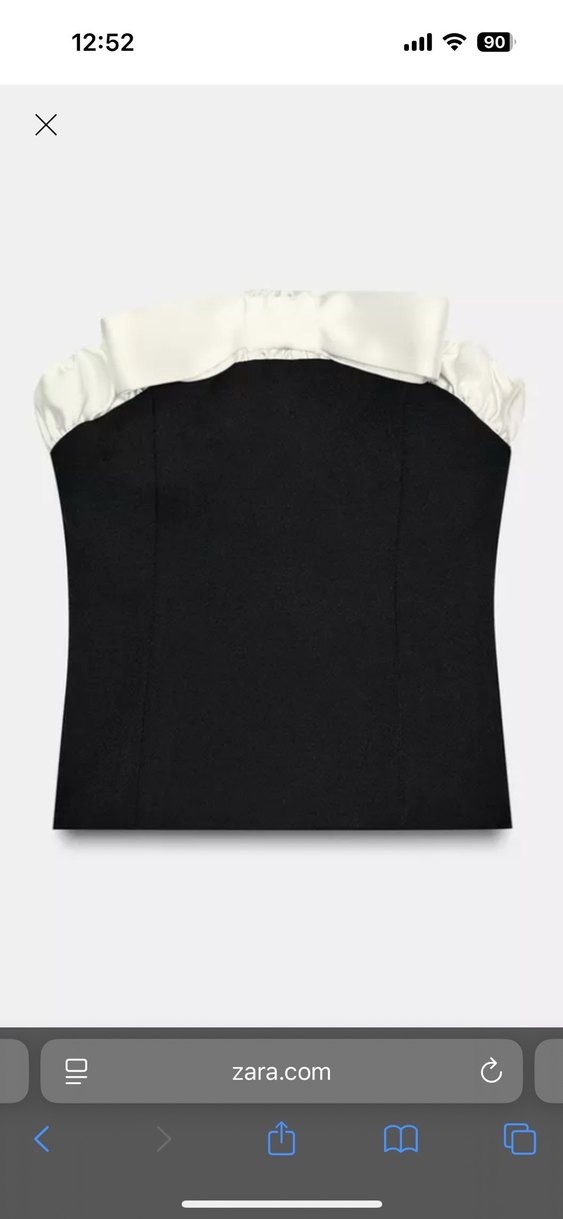 Siyah fiyonklu Straplez Mini Bustiyer - Görsel 2