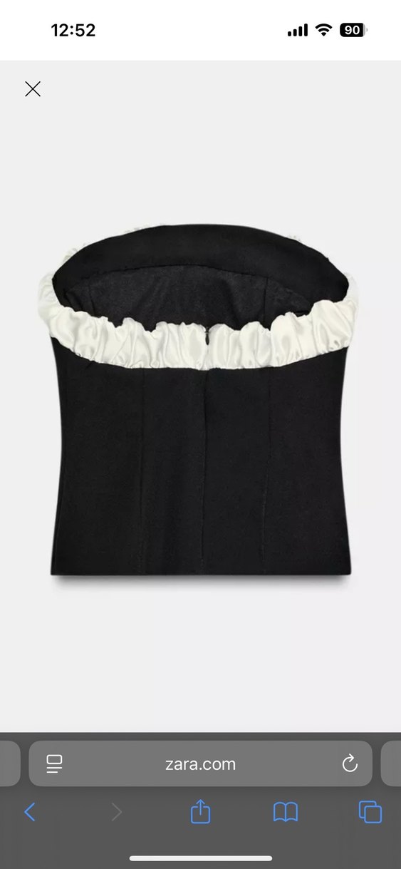 Siyah fiyonklu Straplez Mini Bustiyer - Görsel 3