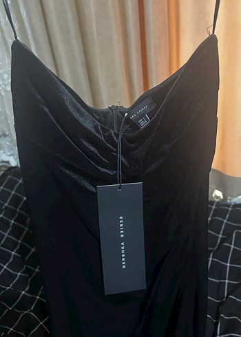 bershka Straplez Uzun Elbise - Görsel 5