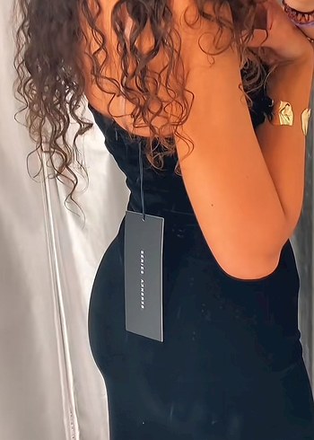 bershka Straplez Uzun Elbise - Görsel 4