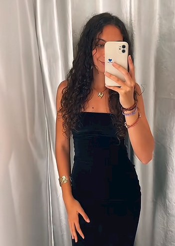 bershka Straplez Uzun Elbise - Görsel 2