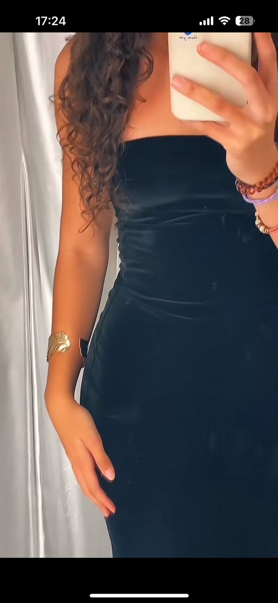 bershka Straplez Uzun Elbise - Görsel 3