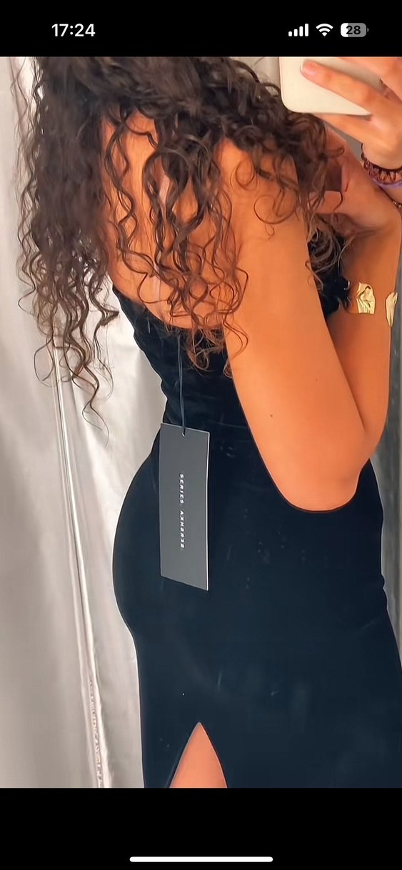 bershka Straplez Uzun Elbise - Görsel 4