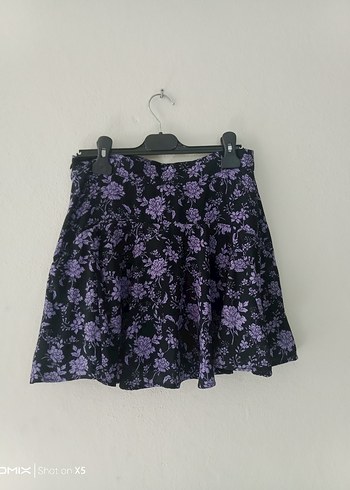 Mor Renkli Gotik Mini şort Etek