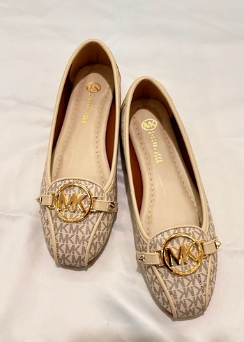 Diğer Michael Kors Kahverengi Yılan Desenli Dolgu Topuklu Babet