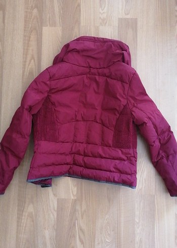 xl Beden Vena Bordo Kadın Kışlık Kürklü Mont