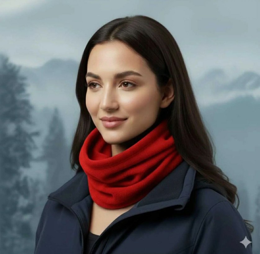 Koyu Kırmızı  Boyunluk - Görsel 3