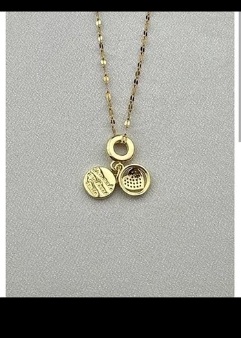Diğer çelik kolye gold 