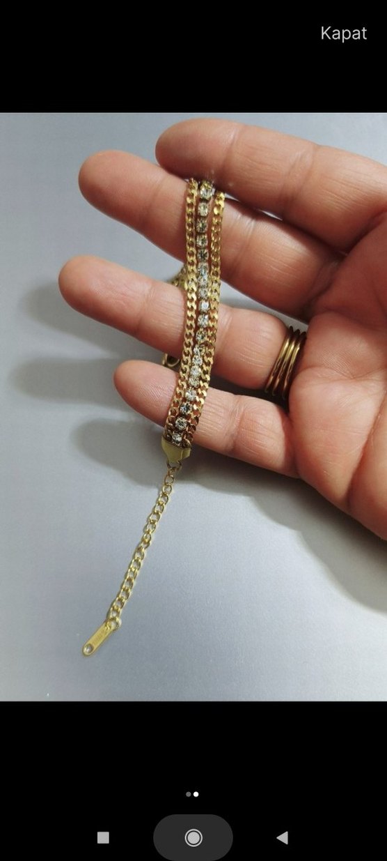 çelik taşlı bileklik - Görsel 2