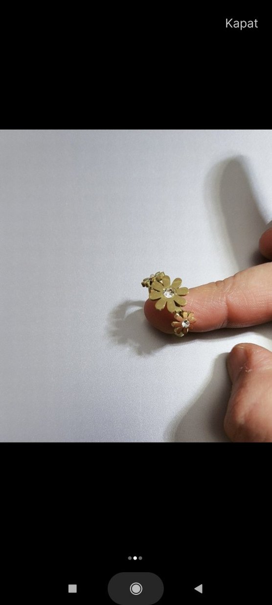 Çiçekli Kadın Yüzük - Görsel 2