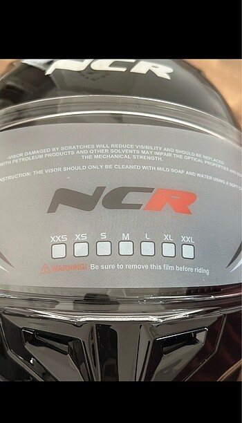 NCR Motorsiklet Kaskı Siyah - Görsel 7