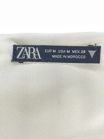 m Beden beyaz Renk Zara Kısa Elbise %70 İndirimli.