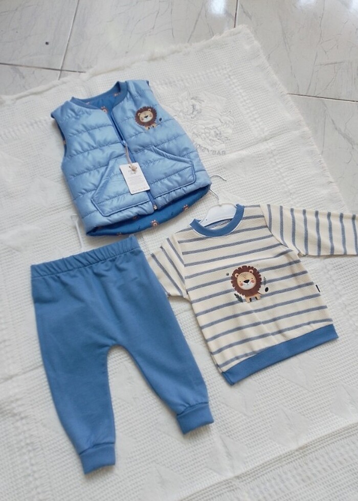 Erkek bebek şişme yelekli takım  - Görsel 2