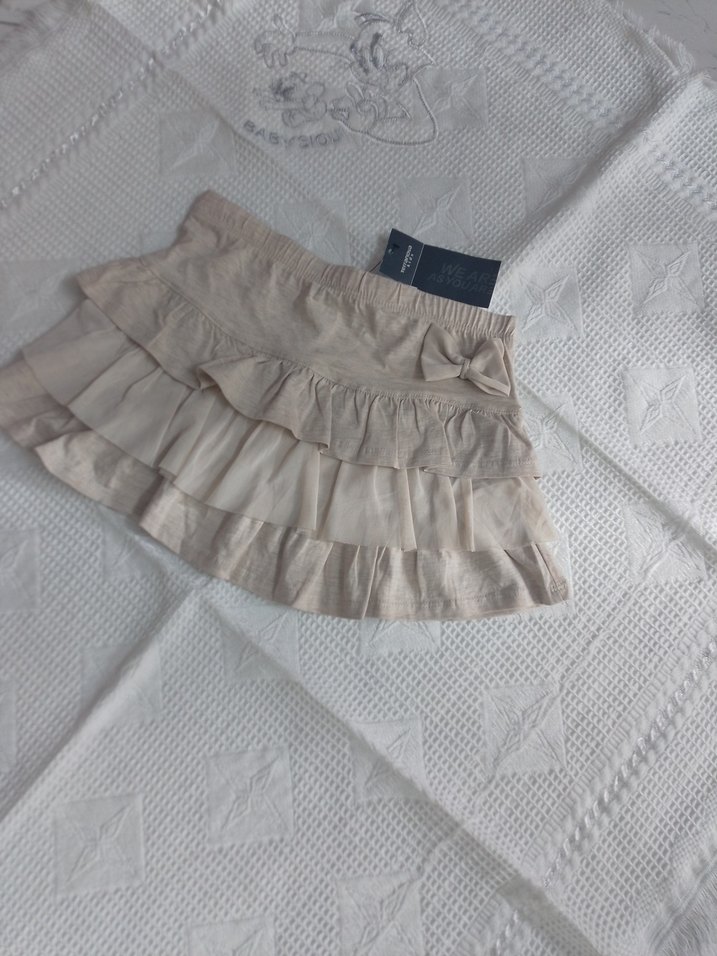 Beyaz Fırfırlı Mini Etek 8-9 yas - Görsel 2