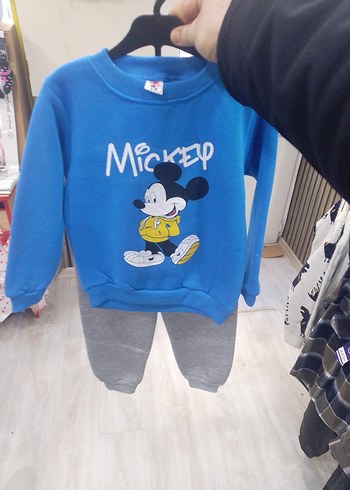 Mickey Baskılı Erkek Çocuk Mavi Takim - Görsel 2