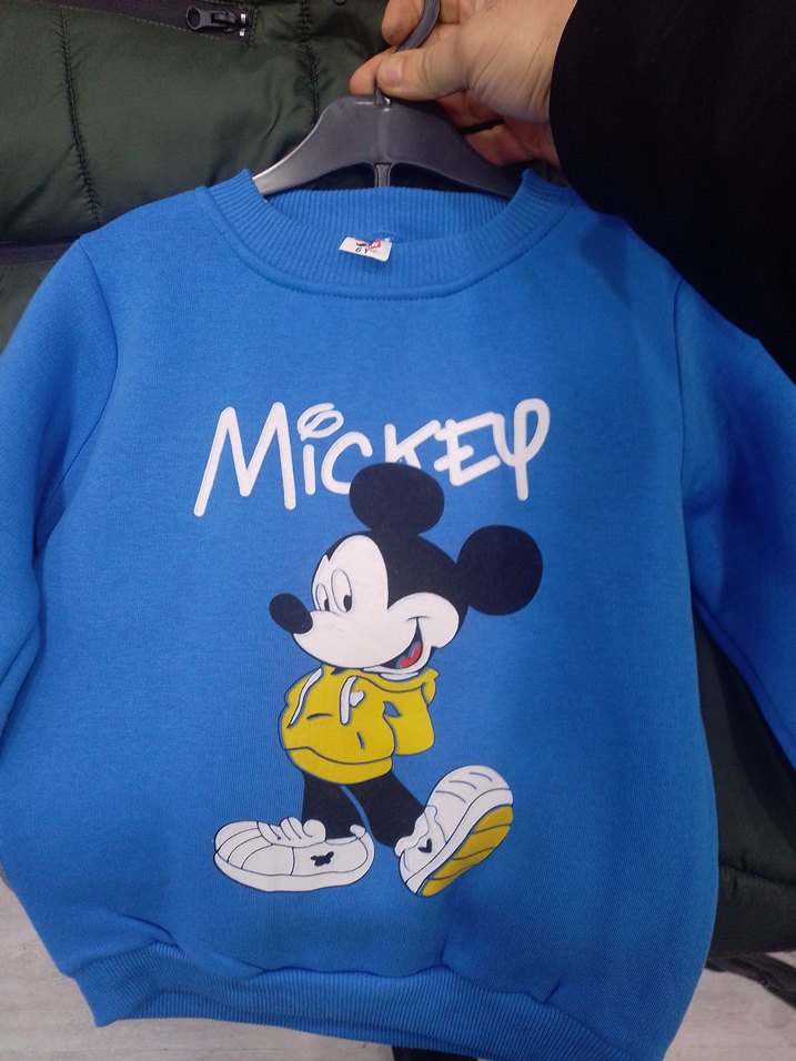 Mickey Baskılı Erkek Çocuk Mavi Takim - Görsel 4