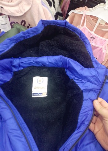 Parlak Mavi Erkek Çocuk Fermuarlı Mont - Görsel 3