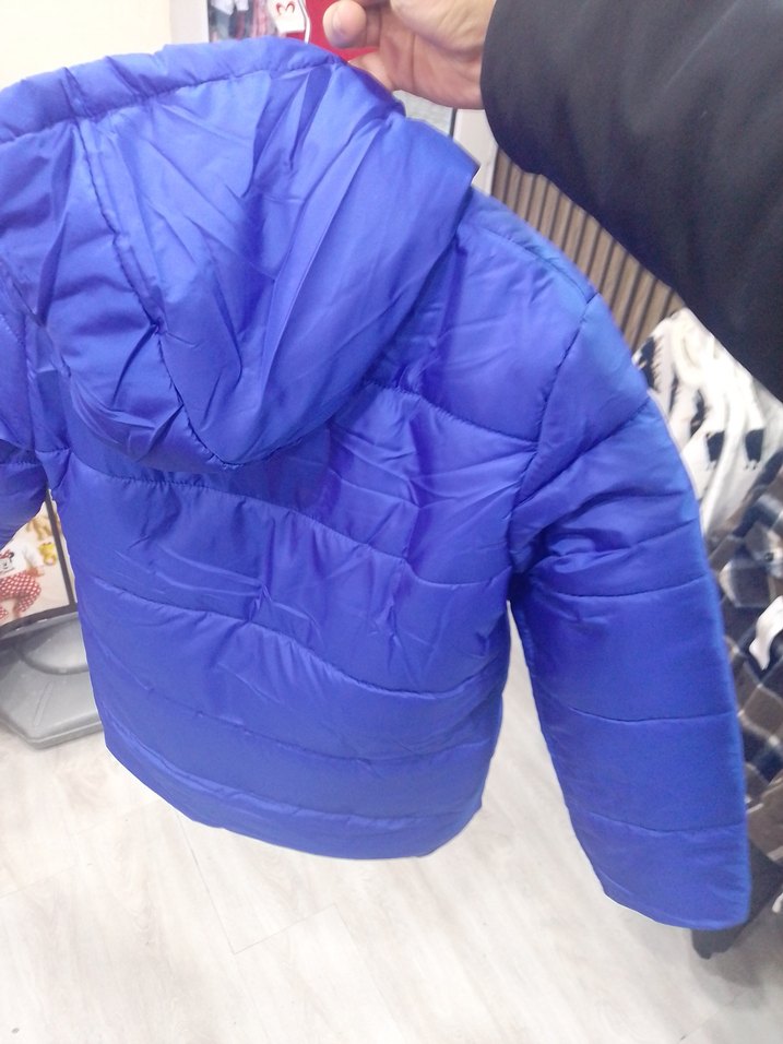 Parlak Mavi Erkek Çocuk Fermuarlı Mont - Görsel 2