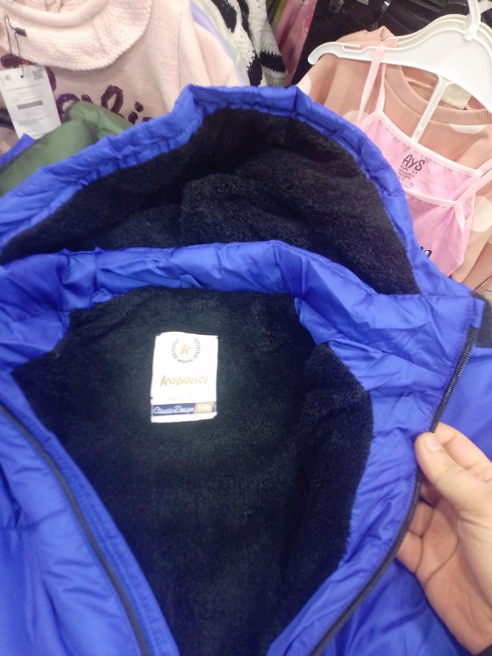 Parlak Mavi Erkek Çocuk Fermuarlı Mont - Görsel 3