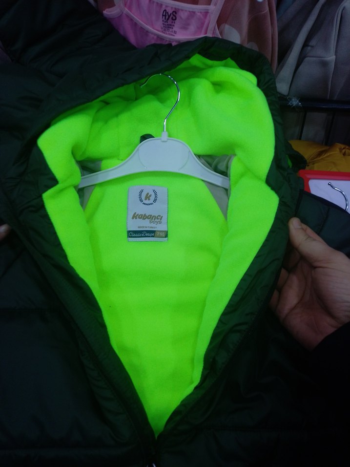 Erkek Çocuk Haki Fermuarlı Mont - Görsel 3