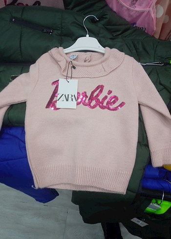 Kız Çocuk Pembe Triko Sweatshirt 6 yaş - Görsel 3