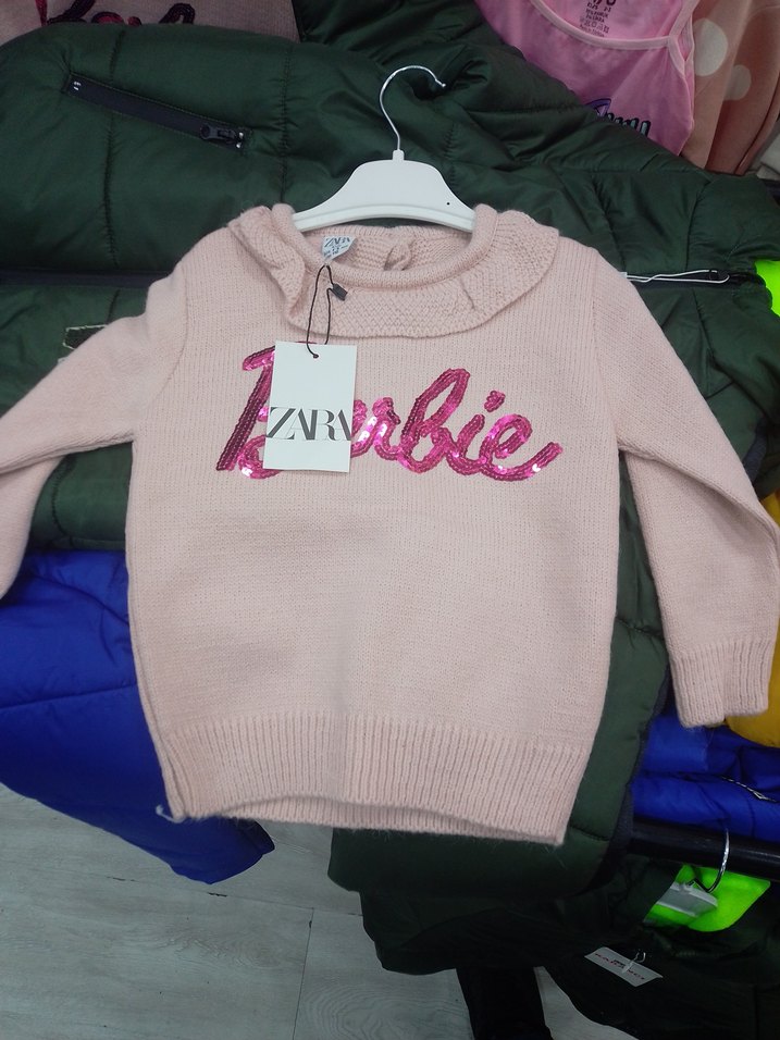 Kız Çocuk Pembe Triko Sweatshirt 6 yaş - Görsel 3