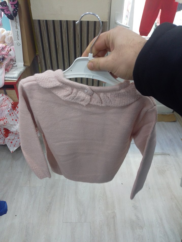 Kız Çocuk Pembe Triko Sweatshirt 6 yaş - Görsel 5