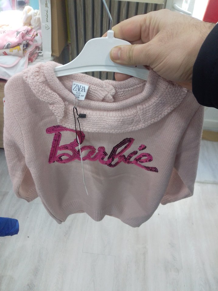 Kız Çocuk Pembe Triko Sweatshirt 6 yaş - Görsel 4