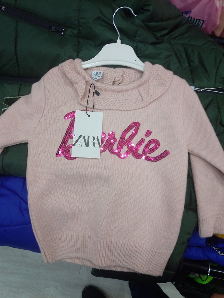 Kız Çocuk Pembe Triko Sweatshirt 6 yaş - Görsel 2