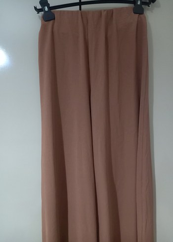 Bej Piliseli Kadın Uzun Kumaş Pantolon - Görsel 4