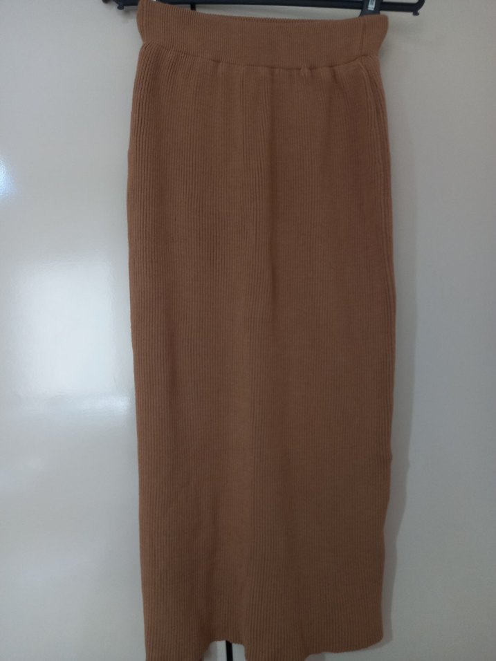 Kadın Bej Uzun Etek - Görsel 2