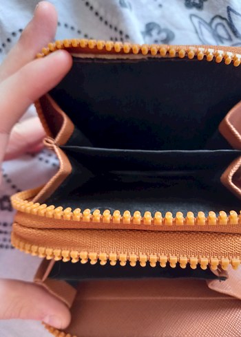 Kahverengi Deri Fermuarlı Kadın Cüzdan - Görsel 4