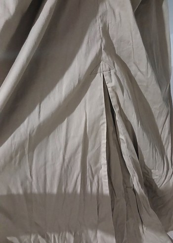 Bej Drapeli V Yaka Kadın elbise - Görsel 5