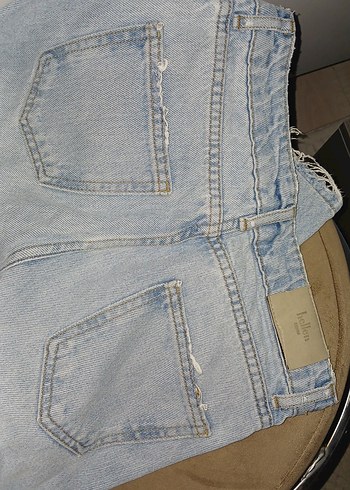 Mavi Baskılı Düğmeli Denim Pantolon - Görsel 4