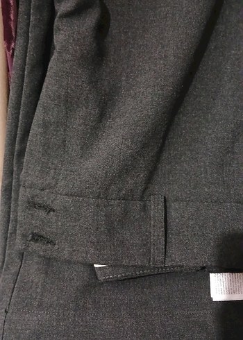 Kadın gri kumaş pantolon - Görsel 2