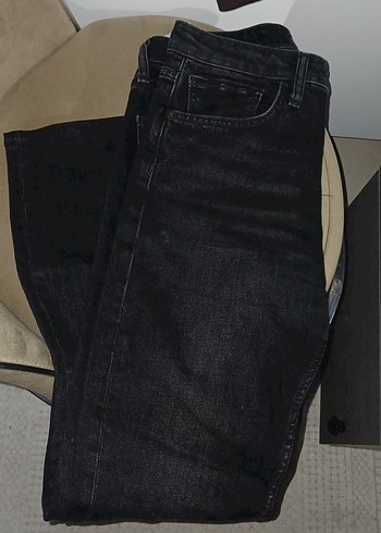 Zara Siyah Kadın Denim Jean - Görsel 3