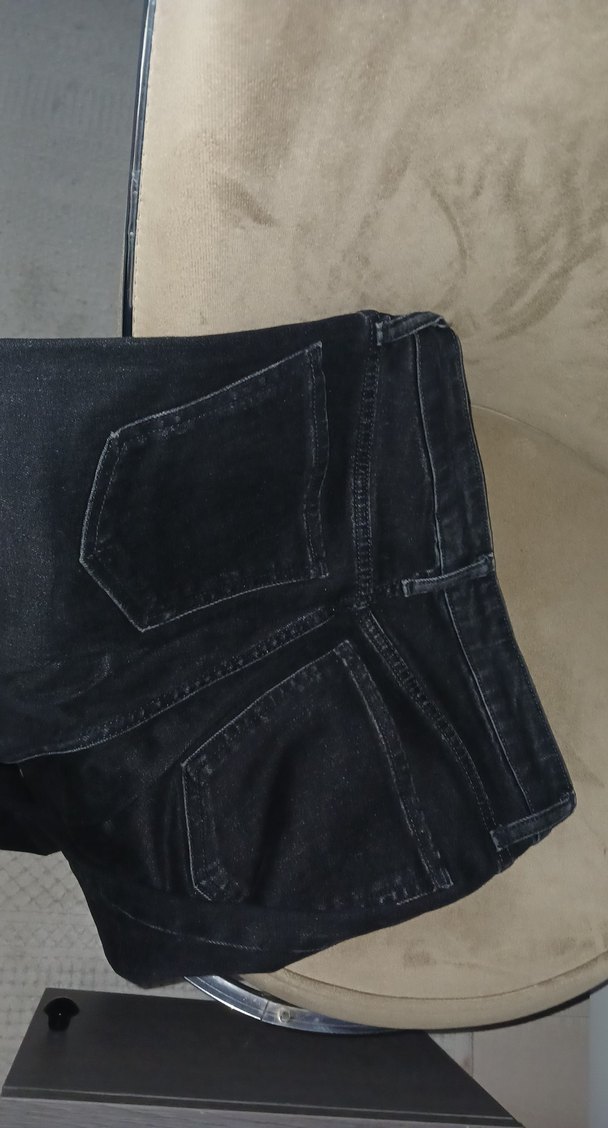 Zara Siyah Kadın Denim Jean - Görsel 4