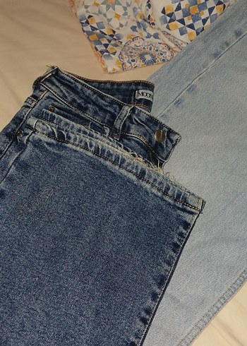 Kadın Mavi Denim Fermuarlı Jean - Görsel 6