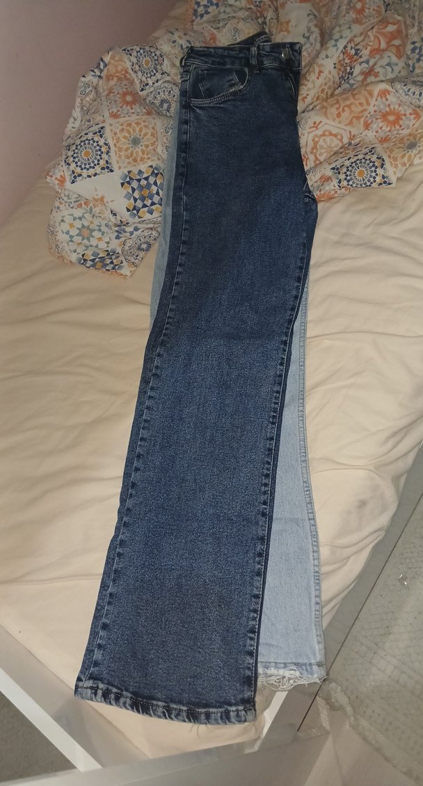 Kadın Mavi Denim Fermuarlı Jean - Görsel 2