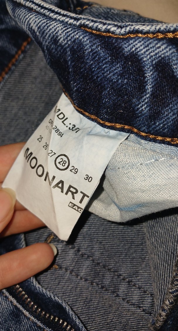 Kadın Mavi Denim Fermuarlı Jean - Görsel 5