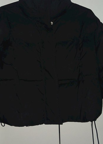 Siyah Kısa Kadın Mont - Görsel 3