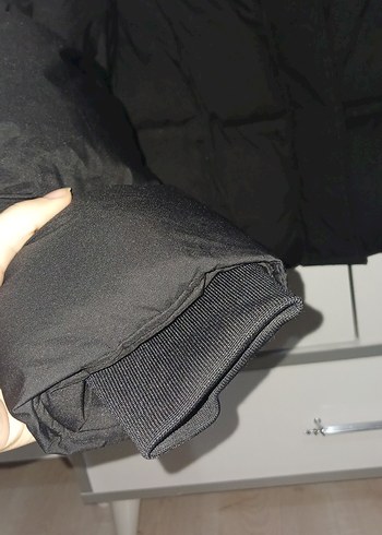 Siyah Kısa Kadın Mont - Görsel 5