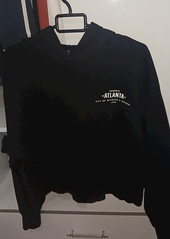 Siyah Kadın Sweatshirt - Görsel 2