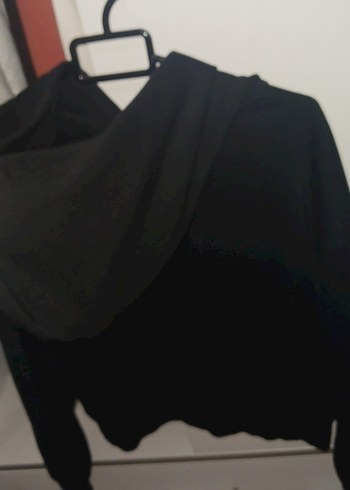 Siyah Kadın Sweatshirt - Görsel 4