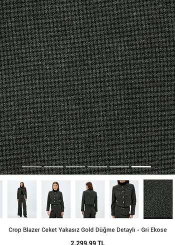 Koton Business Gri Kadın Ceket - Görsel 7