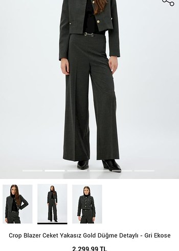 Koton Business Gri Kadın Ceket - Görsel 6