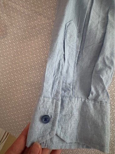 s Beden erkek slim fit acik mavi gomlek