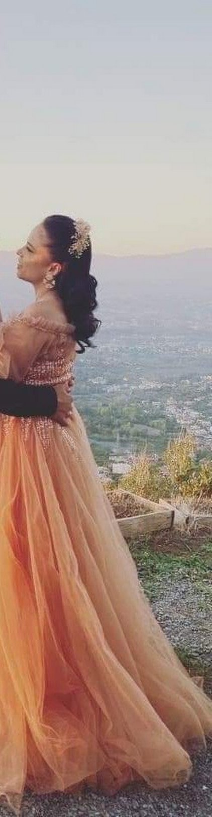 Bohem Stil Uzun Drapeli Kadın abiye - Görsel 2