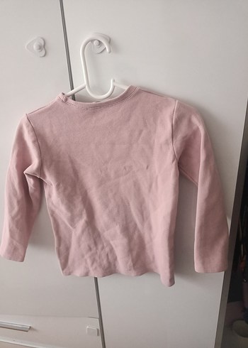 Kız Çocuk Pembe Uzun Kollu Nakışlı Tişört - Görsel 4