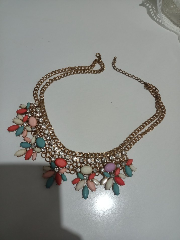 Renkli Boncuklu Bohem Midi Kolye - Görsel 2